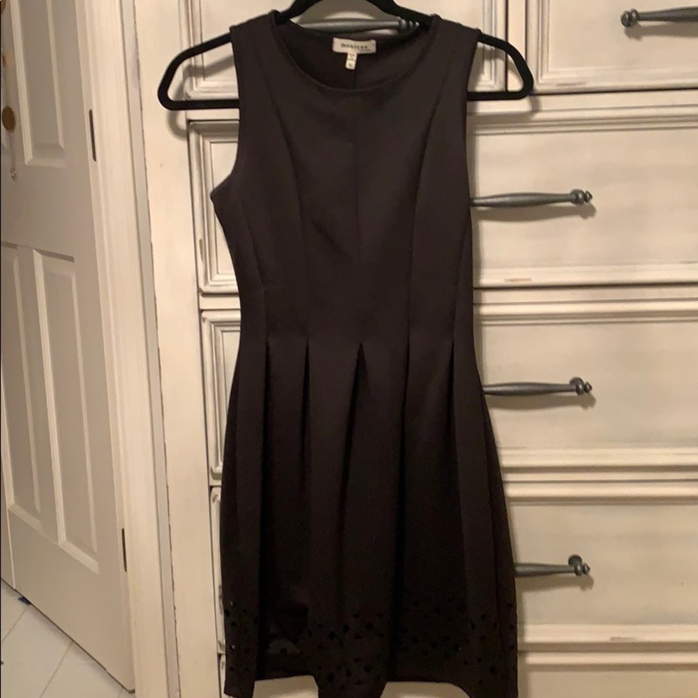 Black dress pleated formal